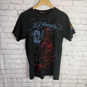 Vintage Ed Hardy Graphic Muscle T Shirt Size Medium Y2K J